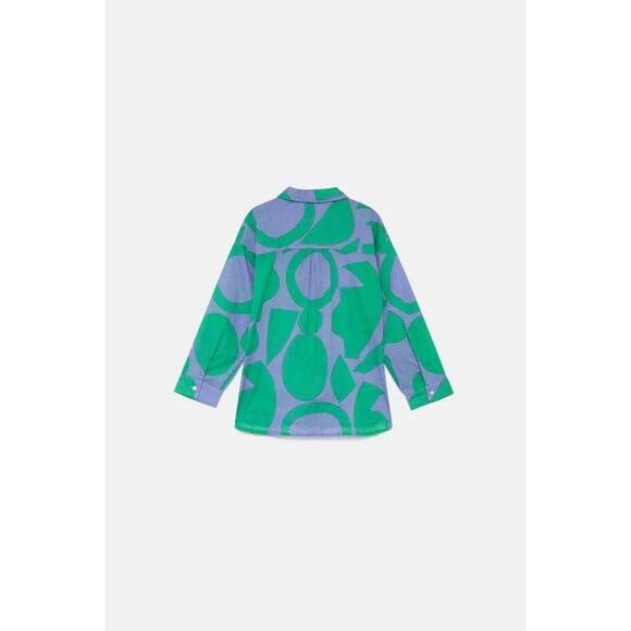 Loja Real Geometric Print Oversized Shirt - S - Picture 2 of 5